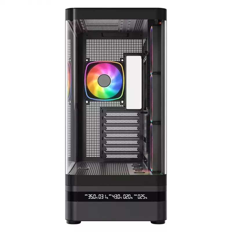 Caixa de computador MODECOM VOLCANO AQ200 ARGB MIDI preto