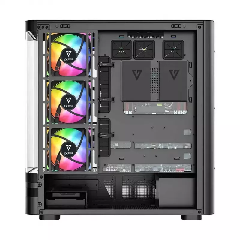 Caixa de computador MODECOM VOLCANO AQ200 ARGB MIDI preto