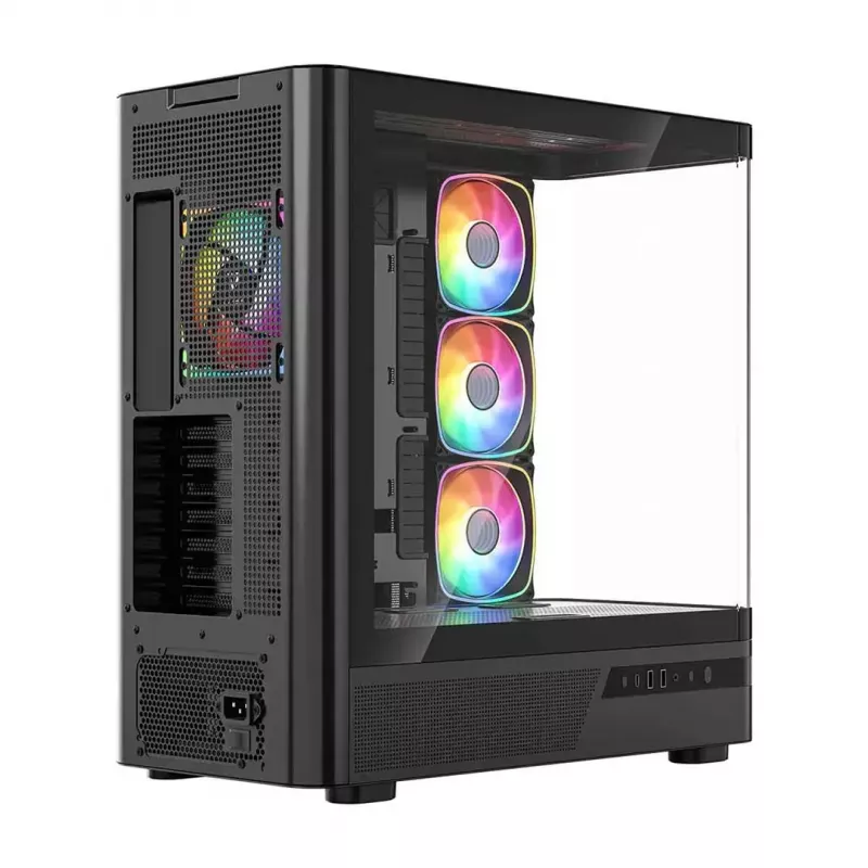 Caixa de computador MODECOM VOLCANO AQ200 ARGB MIDI preto