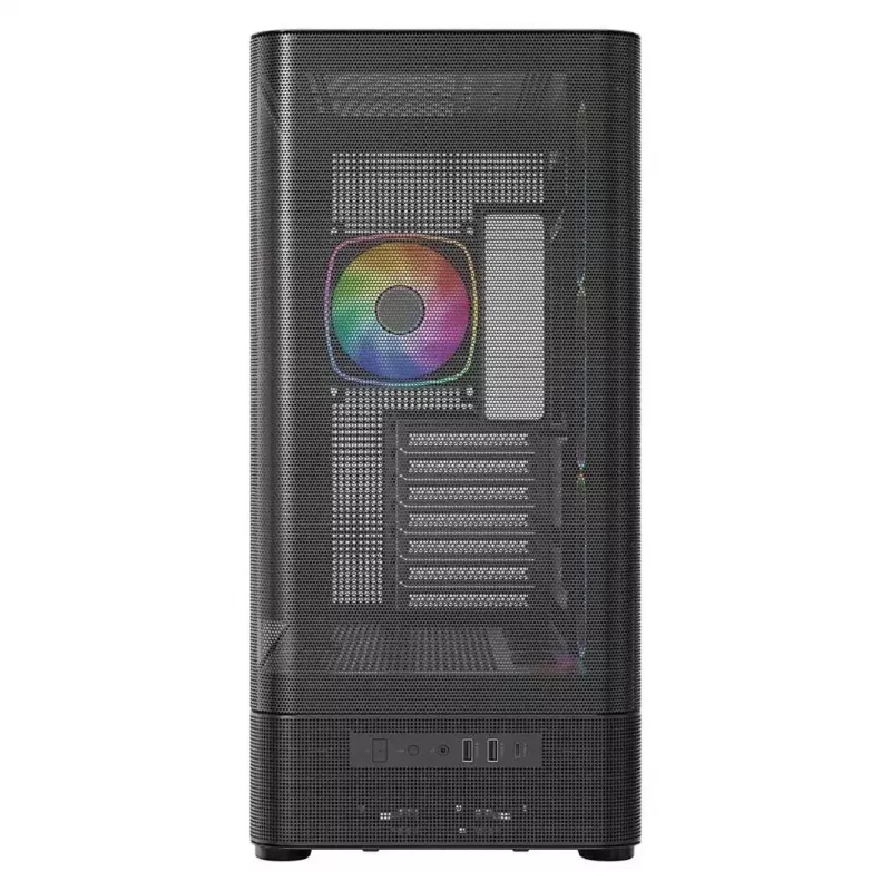 Caixa de PC MODECOM VOLCANO AQ400 ARGB MIDI preto — MODECOM MC-A-AQ400-4FA-B