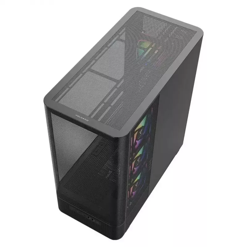 Caixa de PC MODECOM VOLCANO AQ400 ARGB MIDI preto — MODECOM MC-A-AQ400-4FA-B