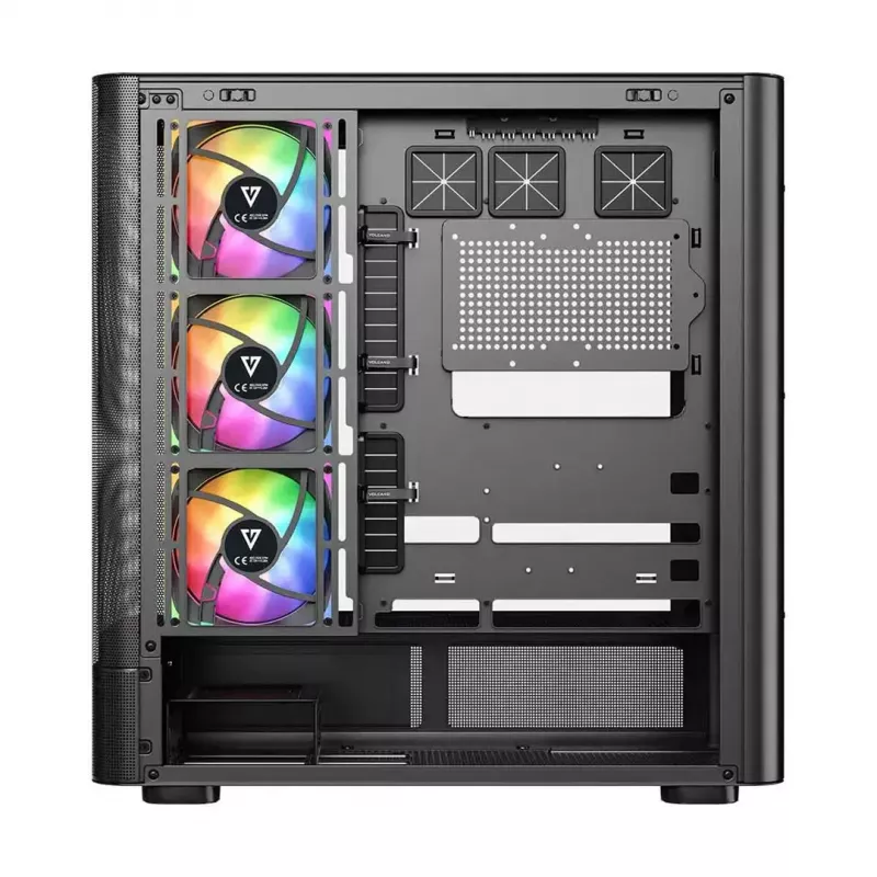 Caixa de PC MODECOM VOLCANO AQ400 ARGB MIDI preto — MODECOM MC-A-AQ400-4FA-B