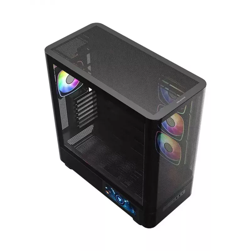 Caixa de PC MODECOM VOLCANO AQ400 ARGB MIDI preto — MODECOM MC-A-AQ400-4FA-B