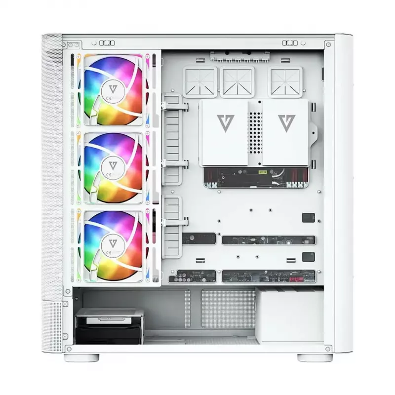 Caixa de computador MODECOM VOLCANO AQ400 ARGB MIDI Tower, branco