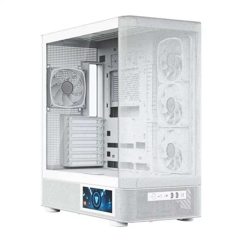 Caixa de computador MODECOM VOLCANO AQ400 ARGB MIDI Tower, branco