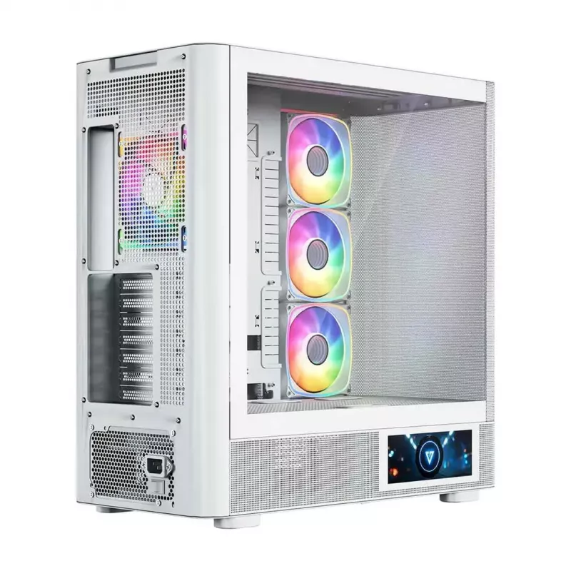 Caixa de computador MODECOM VOLCANO AQ400 ARGB MIDI Tower, branco