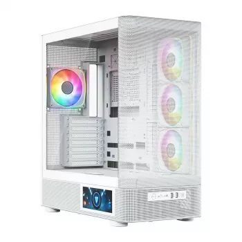 Caixa de computador MODECOM VOLCANO AQ400 ARGB MIDI Tower, branco