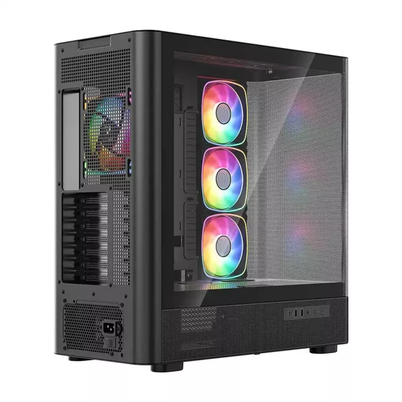 Caixa de computador MODECOM VOLCANO AQ500 ARGB MIDI preto