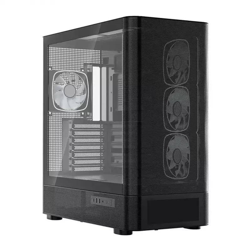 Caixa de computador MODECOM VOLCANO AQ500 ARGB MIDI preto