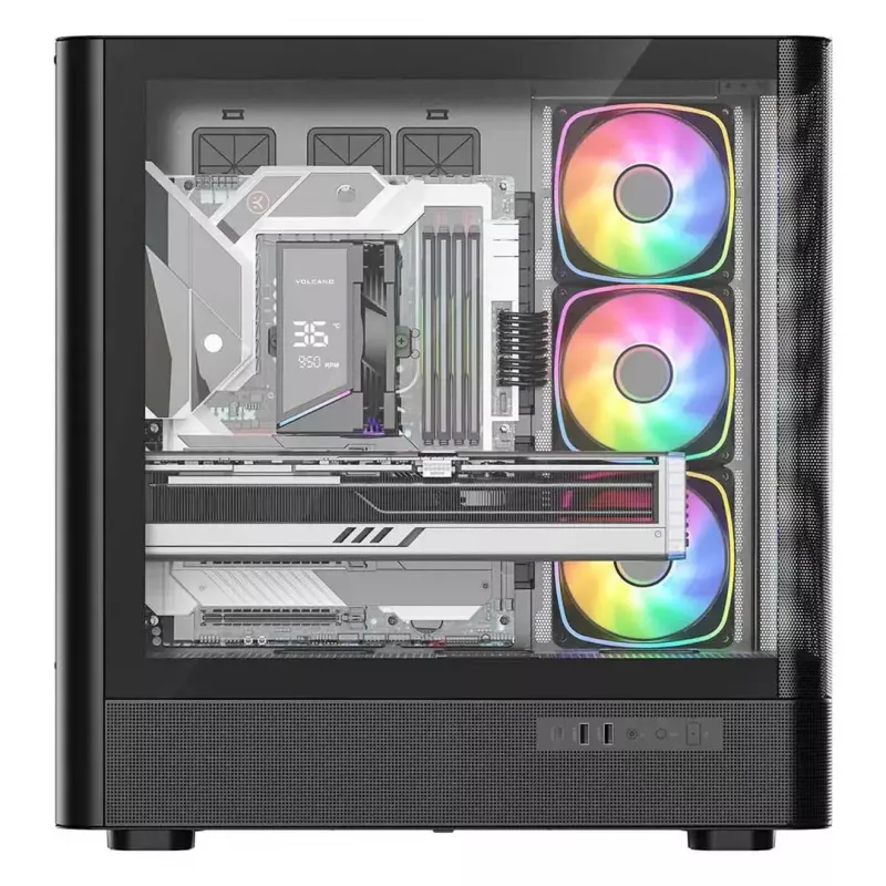 Caixa de computador MODECOM VOLCANO AQ500 ARGB MIDI preto