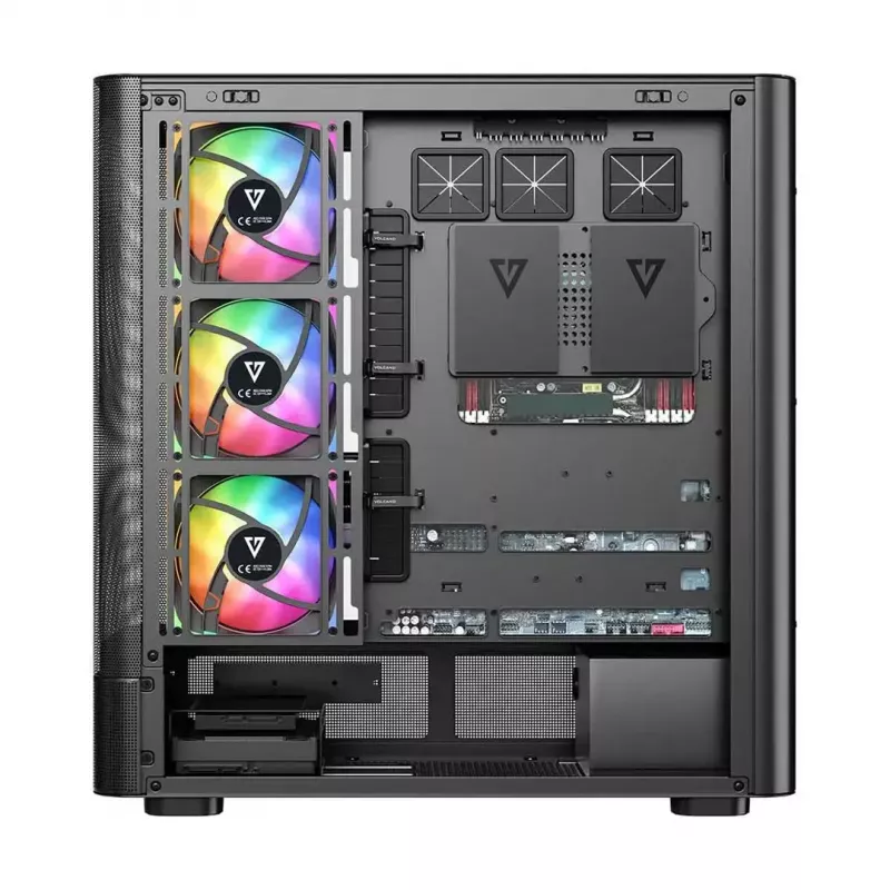 Caixa de computador MODECOM VOLCANO AQ500 ARGB MIDI preto
