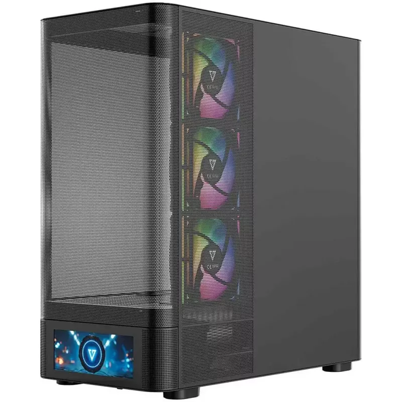 Caixa de computador MODECOM VOLCANO AQ500 ARGB MIDI preto