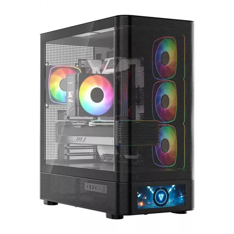 Caixa de computador MODECOM VOLCANO AQ500 ARGB MIDI preto