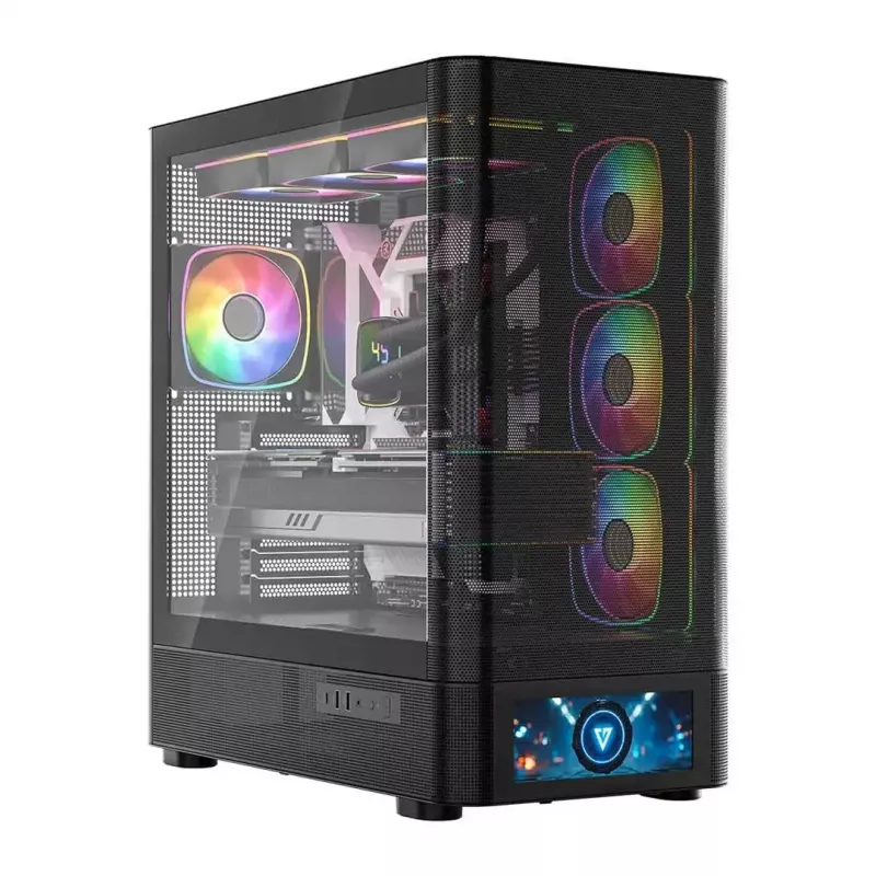 Caixa de computador MODECOM VOLCANO AQ500 ARGB MIDI preto