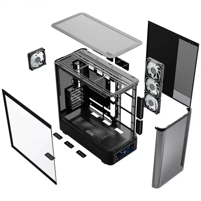 Caixa de computador MODECOM VOLCANO AQ500 ARGB MIDI preto