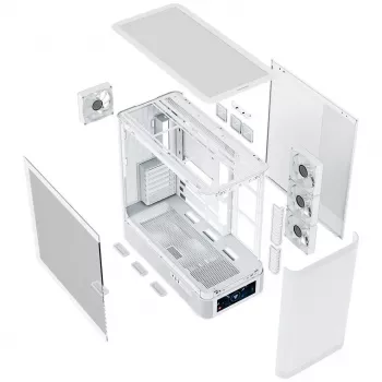 Caixa de computador MODECOM VOLCANO AQ500 ARGB MIDI branco
