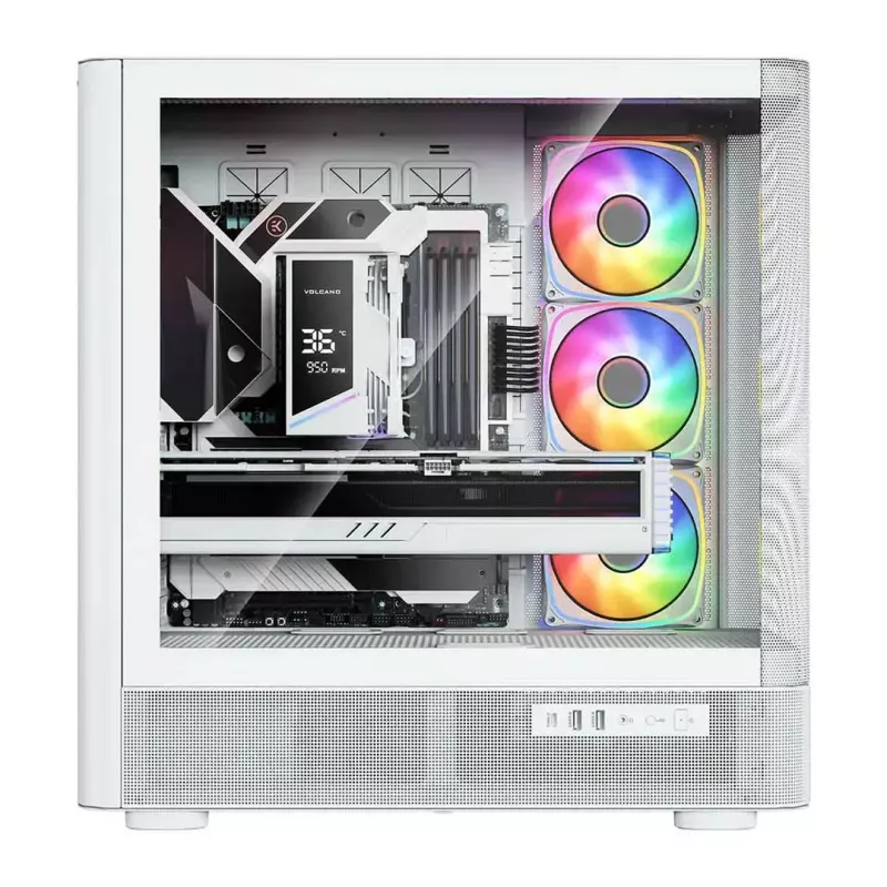 Caixa de computador MODECOM VOLCANO AQ500 ARGB MIDI branco