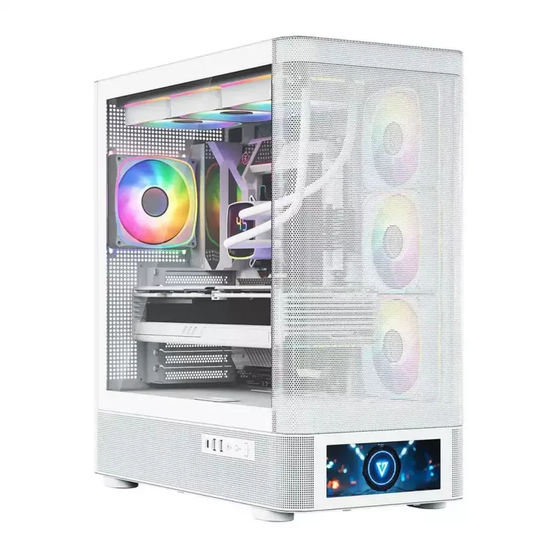 Caixa de computador MODECOM VOLCANO AQ500 ARGB MIDI branco