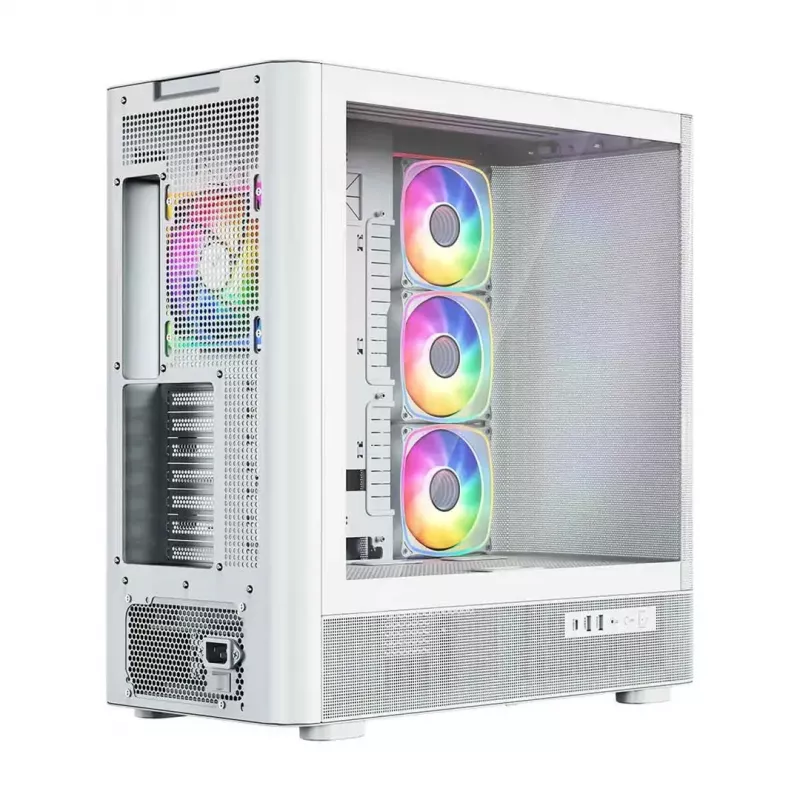 Caixa de computador MODECOM VOLCANO AQ500 ARGB MIDI branco