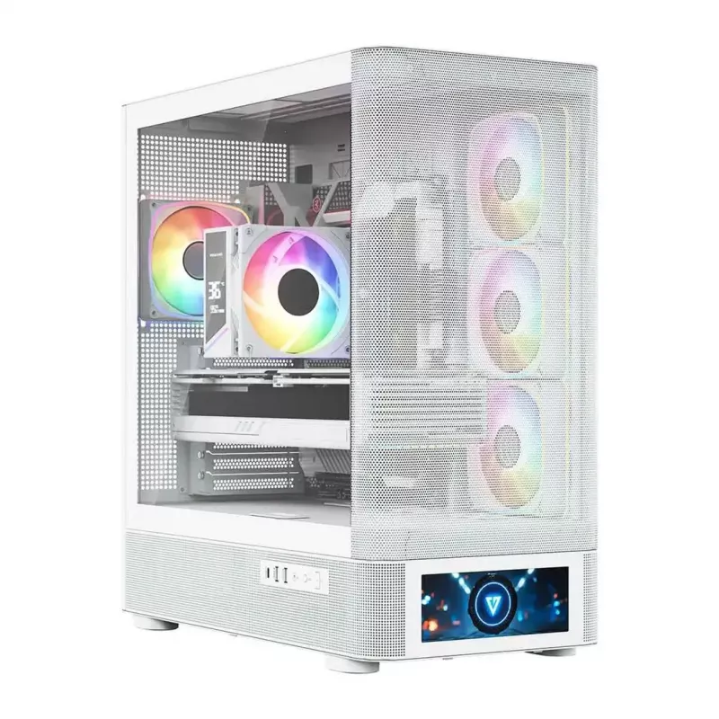 Caixa de computador MODECOM VOLCANO AQ500 ARGB MIDI branco