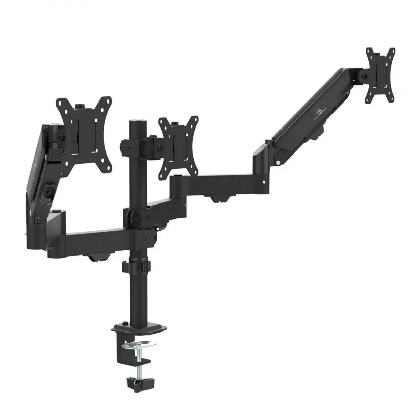 Suporte para monitor MACLEAN MC-137 — mola a gás, para 3 monitores 17