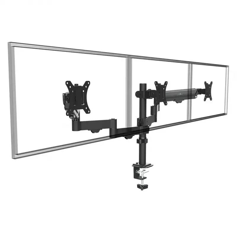Suporte para monitor MACLEAN MC-137 — mola a gás, para 3 monitores 17