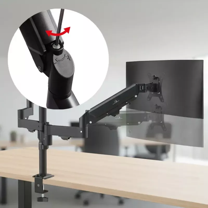 Suporte para monitor MACLEAN MC-137 — mola a gás, para 3 monitores 17