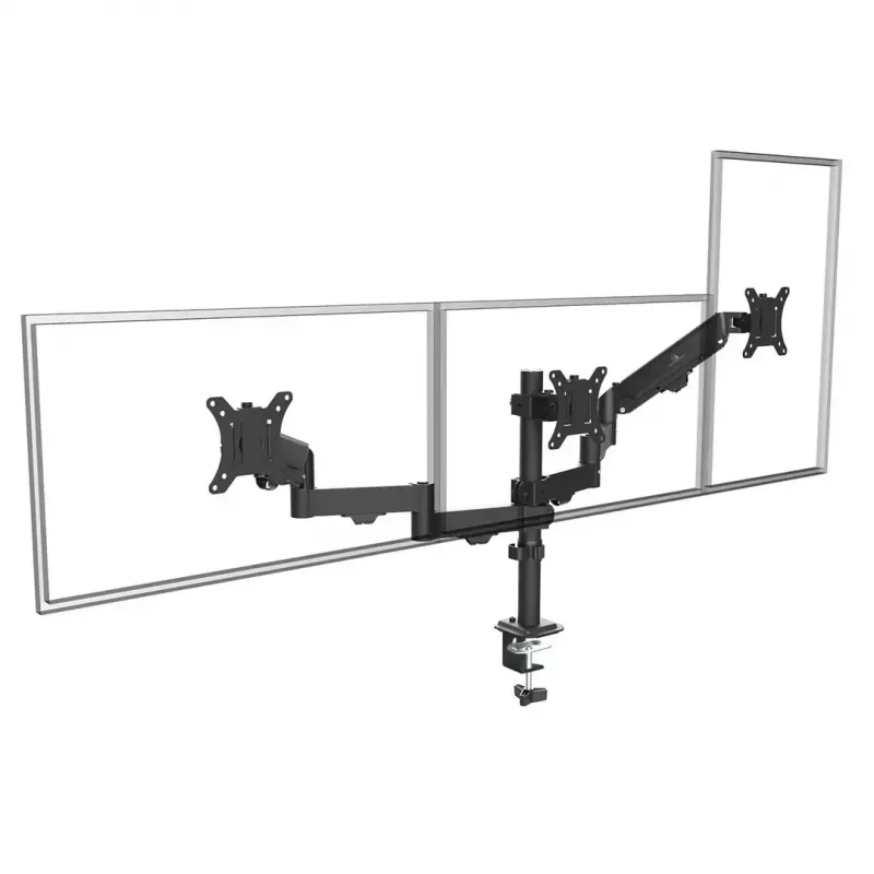 Suporte para monitor MACLEAN MC-137 — mola a gás, para 3 monitores 17