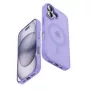 Capa Crong Hybrid Matte Magnetic MagSafe para iPhone 17 — lavanda translúcida, PC+TPU