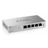 Switch gerido L2 Gigabit PoE de secretária Zyxel GS1200-5HPV3 — 5x Gigabit (10/100/1000), PoE, entrada DC, capacidade de comutação 10 Gbit/s