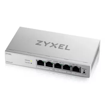 Switch gerido L2 Gigabit PoE de secretária Zyxel GS1200-5HPV3 — 5x Gigabit (10/100/1000), PoE, entrada DC, capacidade de comutação 10 Gbit/s