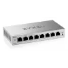Switch gerido L2 Gigabit Ethernet Zyxel GS1200-8V3 — 8x RJ-45 10/100/1000, 16 Gbit/s, MAC 4000, secretária, cinzento