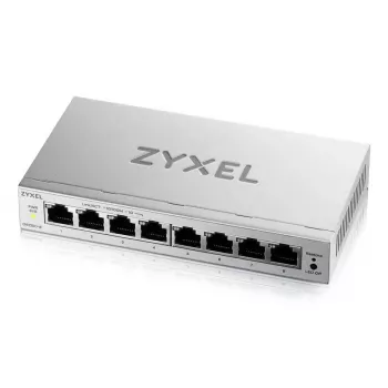 Switch gerido L2 Gigabit Ethernet Zyxel GS1200-8V3 — 8x RJ-45 10/100/1000, 16 Gbit/s, MAC 4000, secretária, cinzento