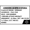 Conjunto de construção Cobi Blocks Junkers JU 87D-3 Stuka 556 peças