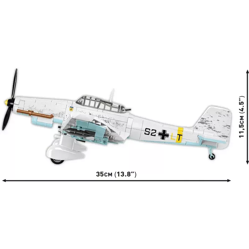 Conjunto de construção Cobi Blocks Junkers JU 87D-3 Stuka 556 peças