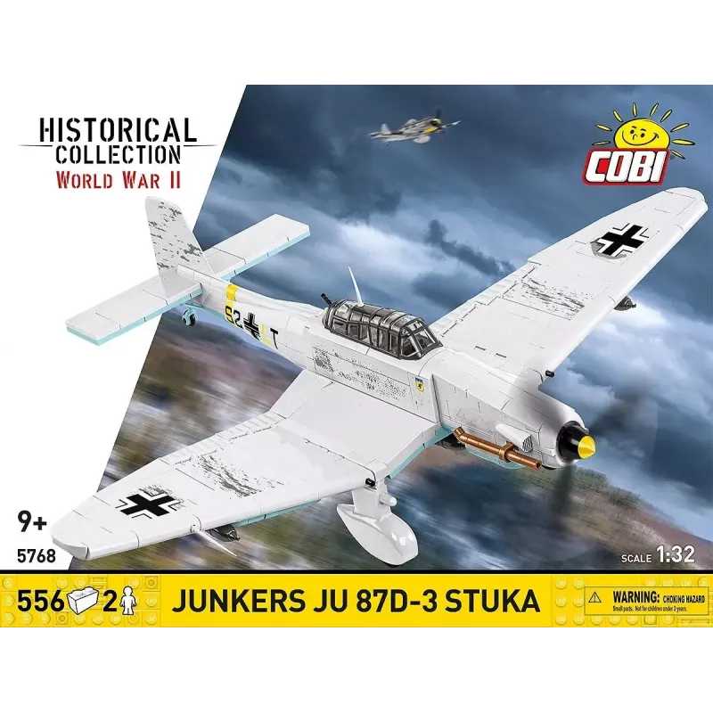 Conjunto de construção Cobi Blocks Junkers JU 87D-3 Stuka 556 peças
