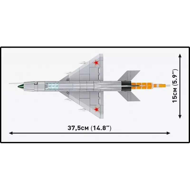 Blocos de construção Cobi MiG-21 MF conjunto de 381 blocos – modelo de brinquedo para montar