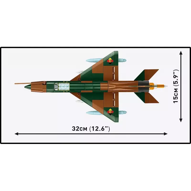 Kit de modelismo Cobi MiG-21 396 peças – conjunto de construção Cobi Blocks