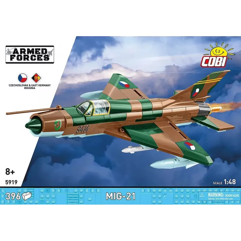 Kit de modelismo Cobi MiG-21 396 peças – conjunto de construção Cobi Blocks