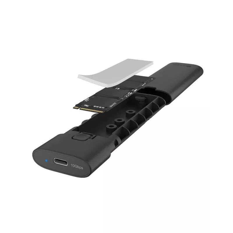 Caixa ICY BOX para M.2 NVMe com USB 3.2 Gen 2 Type-C, caixa para SSD, M.2, PCI Express, 10 Gbit/s, Hot-Swap, preta