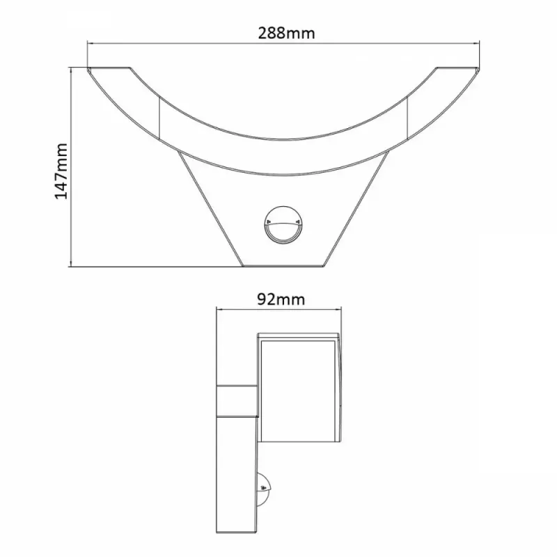 Candeeiro de mesa MACLEAN MCE290B LED infravermelho 800 lm, luz ajustável, controlo tátil