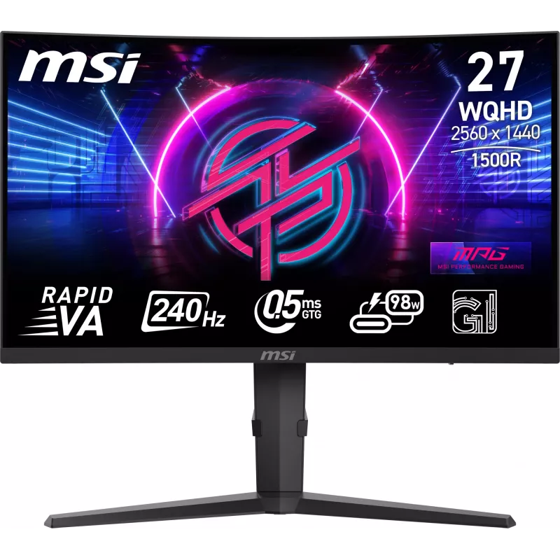 Monitor de computador MSI MPG 275CQRXF 68,6 cm (27 polegadas) 2560 x 1440 píxeis Wide Quad HD preto