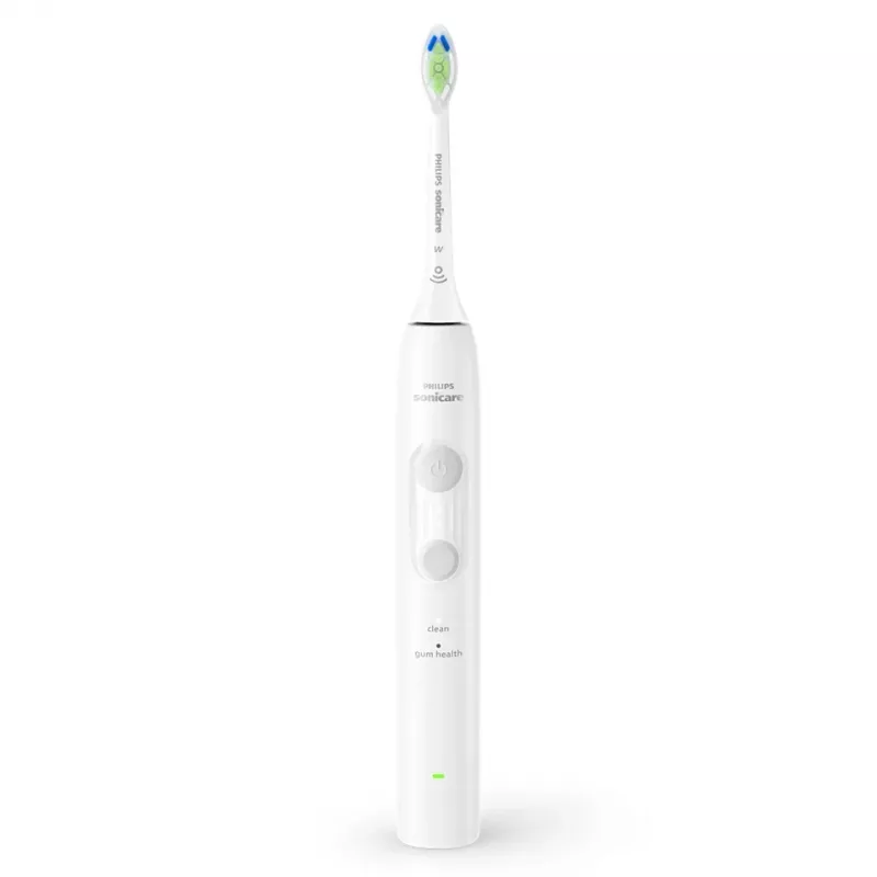 Escova de dentes sónica recarregável Philips 4100 series HX4042/41 — bateria de iões de lítio integrada, 2 cabeças de escova, modos Limpeza diária e Cuidado das gengivas