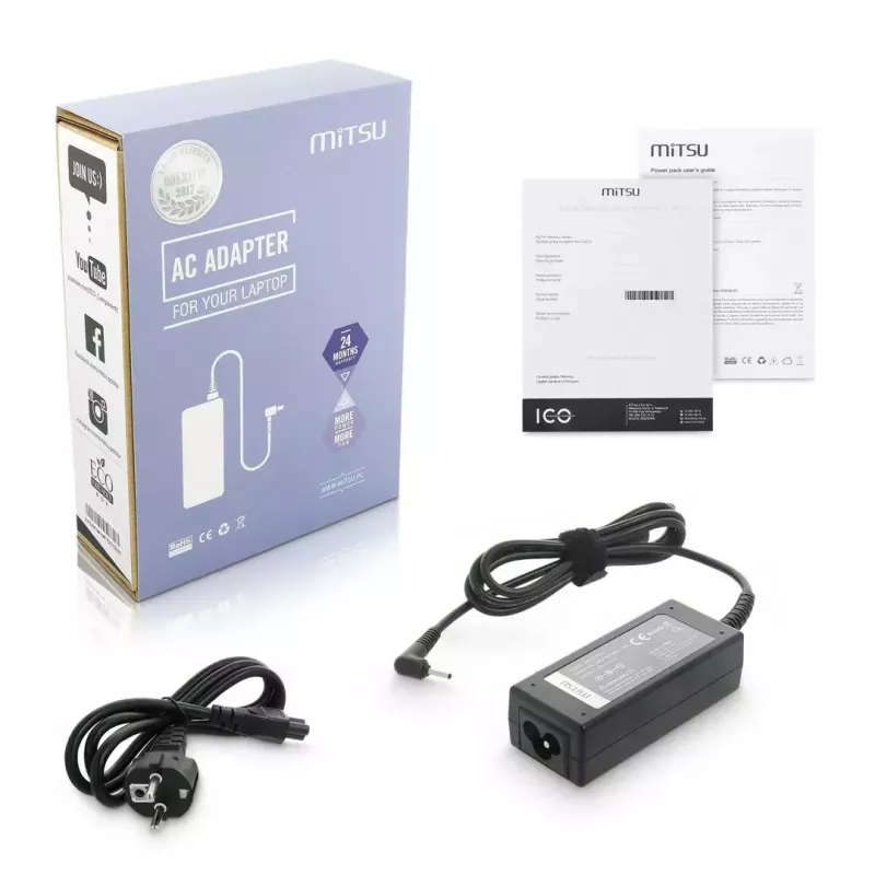 Fonte de alimentação MITSU ZM/AS19342E 19V 3,42A para portáteis e dispositivos portáteis