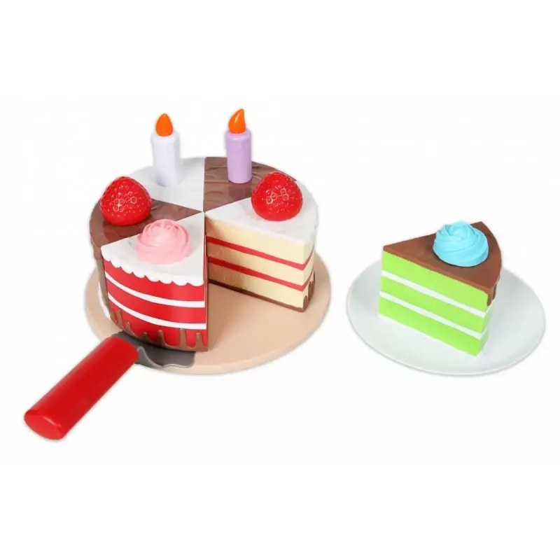 Bolo de brincar magnético MALIK MalBlo Magnetic – conjunto de bolo para jogo de faz de conta com peças magnéticas e acessórios