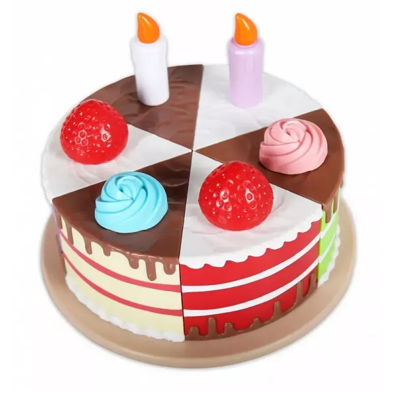 Bolo de brincar magnético MALIK MalBlo Magnetic – conjunto de bolo para jogo de faz de conta com peças magnéticas e acessórios