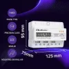 Contador de energia trifásico para calha DIN QOLTEC 50978 — 400 V, 100 A