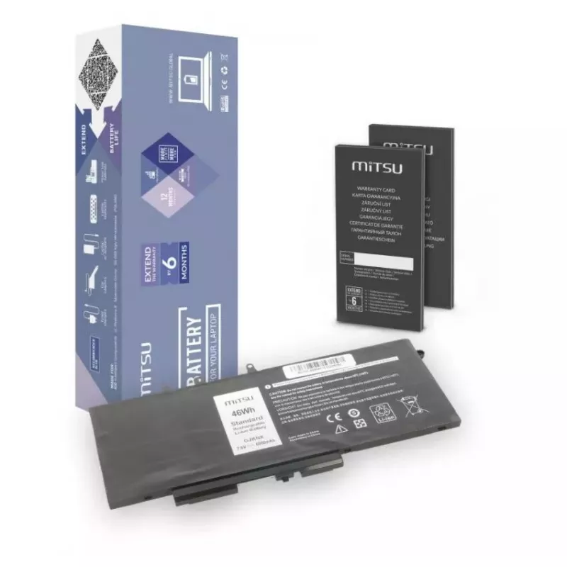 Bateria de portátil recarregável MITSU 5BM335 para Dell, 6000 mAh