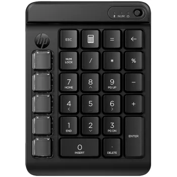 Teclado numérico sem fios programável HP 430, sem fios, Bluetooth, mecânico, preto