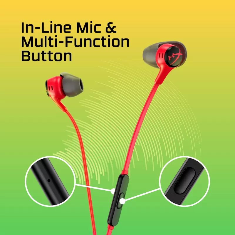 HyperX Cloud Earbuds II vermelho
